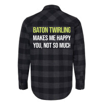 Funny Happy Baton Twirling Twirl Twirler Cool Flannel Shirt | Artistshot