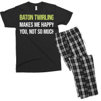 Funny Happy Baton Twirling Twirl Twirler Cool Men's T-shirt Pajama Set | Artistshot