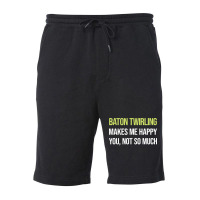 Funny Happy Baton Twirling Twirl Twirler Cool Fleece Short | Artistshot