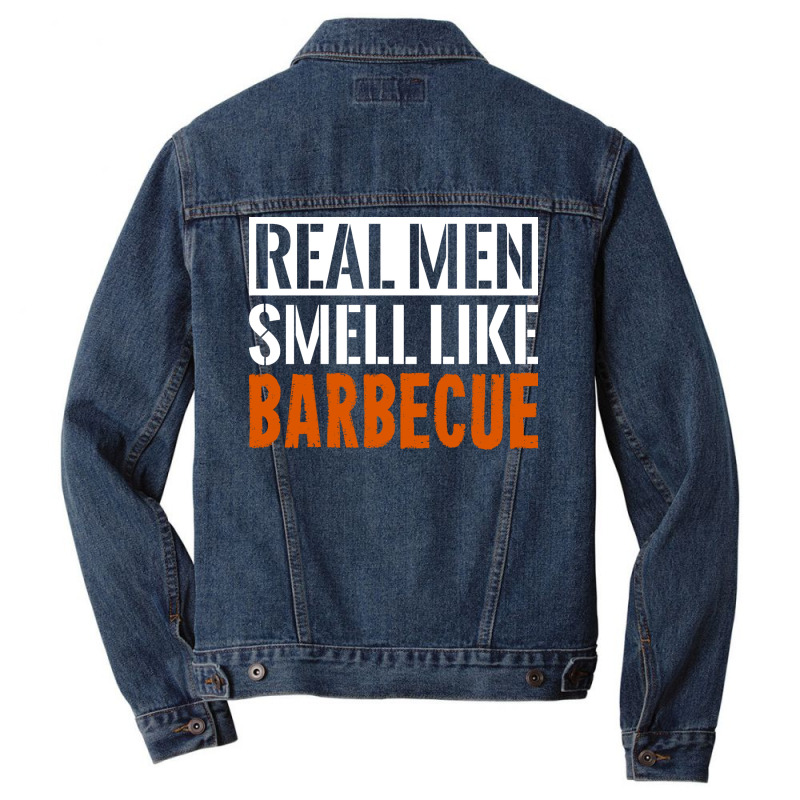 Grill Barbecue Bbq Season Meat Grillmaster Gift Gr Men Denim Jacket by strosesimonsf | Artistshot