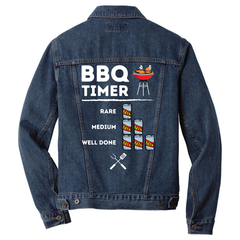 Beer Bbq Timer Trending Men Denim Jacket by strosesimonsf | Artistshot