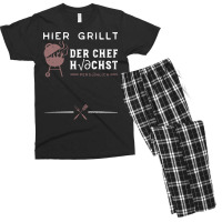 Hier Grillt Der Chef Hchst Persnlich Stars Men's T-shirt Pajama Set | Artistshot