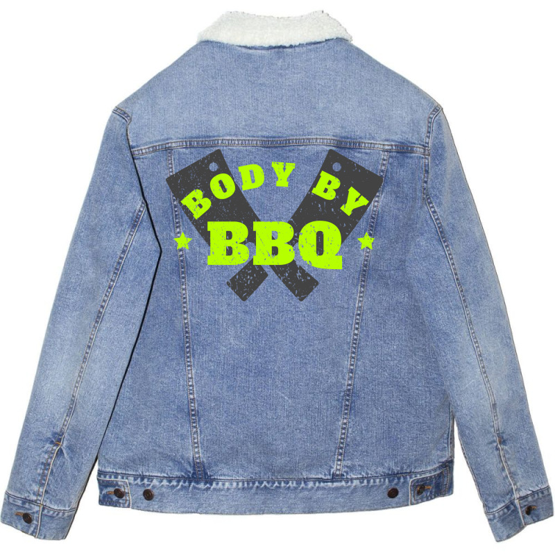 Body By Bbq 80s Stars Unisex Sherpa-Lined Denim Jacket by strosesimonsf | Artistshot