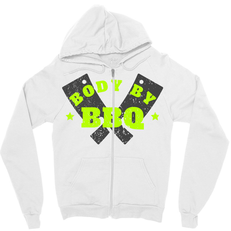 Body By Bbq 80s Stars Zipper Hoodie by strosesimonsf | Artistshot