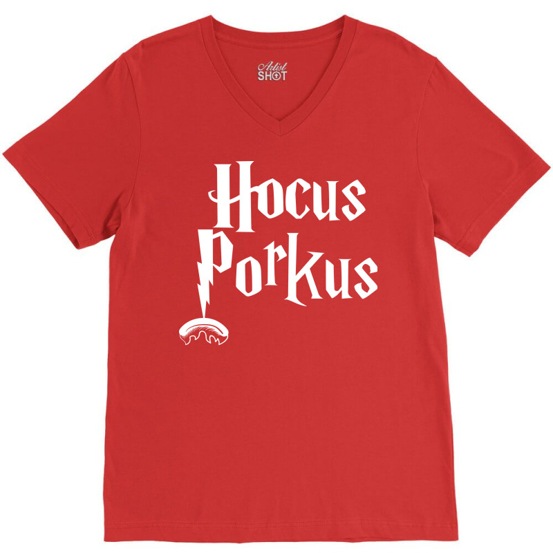 Hocus Porkus Funny Novelty Bbq Barbecue Pit Boss P V-Neck Tee by strosesimonsf | Artistshot