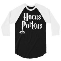 Hocus Porkus Funny Novelty Bbq Barbecue Pit Boss P 3/4 Sleeve Shirt | Artistshot