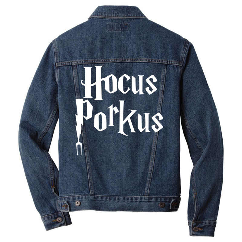 Hocus Porkus Funny Novelty Bbq Barbecue Pit Boss P Men Denim Jacket by strosesimonsf | Artistshot