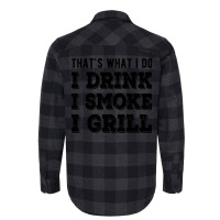 I Drink I Smoke I Grill Texas Bbq Design For Him G Flannel Shirt | Artistshot