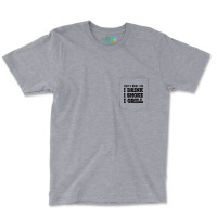 I Drink I Smoke I Grill Texas Bbq Design For Him G Pocket T-shirt | Artistshot