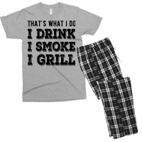 I Drink I Smoke I Grill Texas Bbq Design For Him G Men's T-shirt Pajama Set | Artistshot