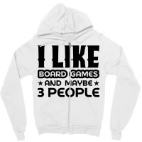 I Like Board Games And Maybe 3 People Yellow Zipper Hoodie | Artistshot