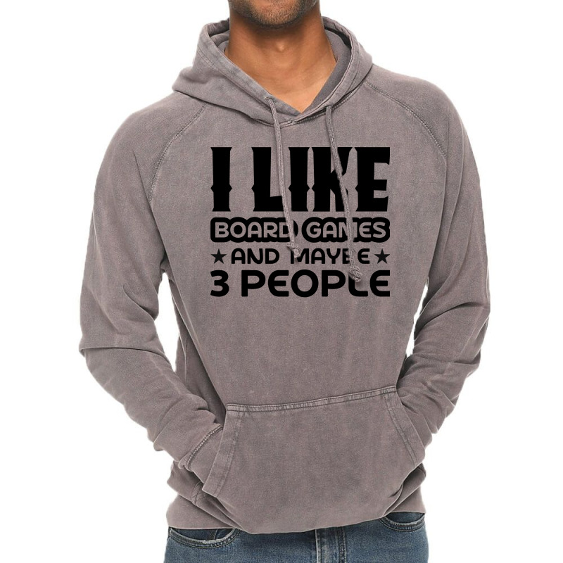 I Like Board Games And Maybe 3 People Yellow Vintage Hoodie by strosesimonsf | Artistshot