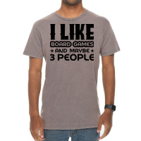 I Like Board Games And Maybe 3 People Yellow Vintage T-shirt | Artistshot