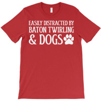 Easily Distracted Red T-shirt | Artistshot