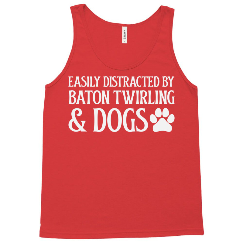 Easily Distracted Red Tank Top by strosesimonsf | Artistshot