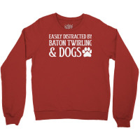 Easily Distracted Red Crewneck Sweatshirt | Artistshot