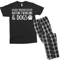 Easily Distracted Red Men's T-shirt Pajama Set | Artistshot