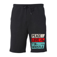 Peace Love Tin Whistle Instrument Music Irish Fleece Short | Artistshot