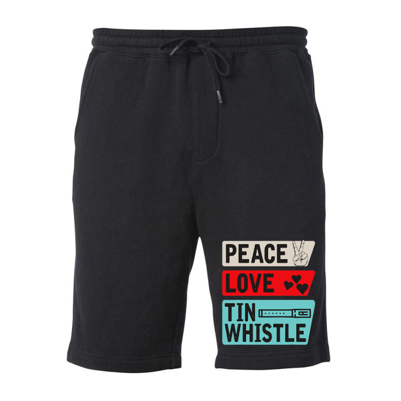 Peace Love Tin Whistle Instrument Music Irish Fleece Short by lauUPTEES | Artistshot