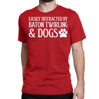 Easily Distracted Red Classic T-shirt | Artistshot