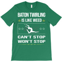 Funny Cant Stop Baton Twirling Twirl Twirler Vinta T-shirt | Artistshot