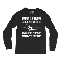 Funny Cant Stop Baton Twirling Twirl Twirler Vinta Long Sleeve Shirts | Artistshot