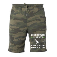 Funny Cant Stop Baton Twirling Twirl Twirler Vinta Fleece Short | Artistshot