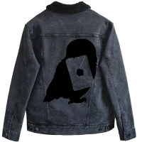 Magic Owl And Letter Silhouette 6 Unisex Sherpa-lined Denim Jacket | Artistshot