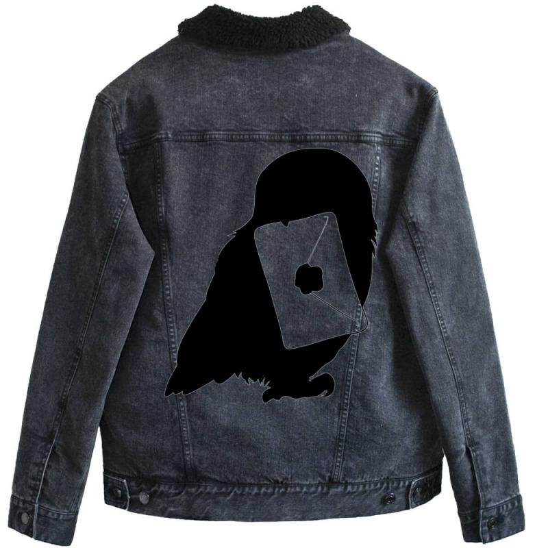 Magic Owl And Letter Silhouette 6 Unisex Sherpa-Lined Denim Jacket by quillhaileyv | Artistshot