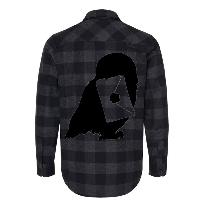 Magic Owl And Letter Silhouette 6 Flannel Shirt by quillhaileyv | Artistshot