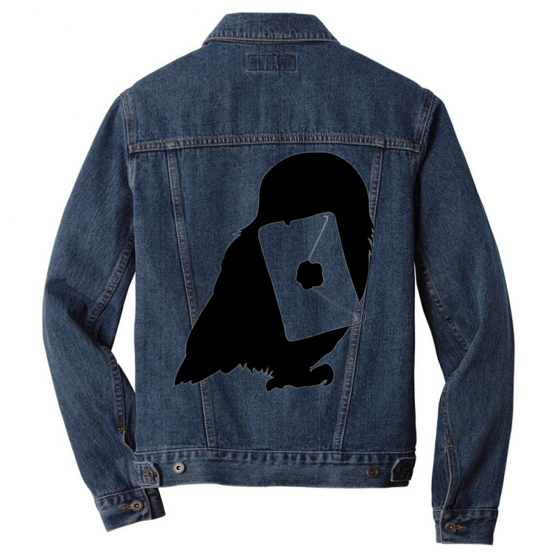 Magic Owl And Letter Silhouette 6 Men Denim Jacket by quillhaileyv | Artistshot