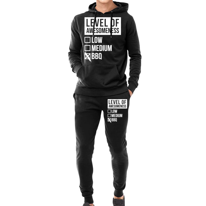 Funny Level Of Awesomeness Low Medium Gift Bbq Bar Hoodie & Jogger set by strosesimonsf | Artistshot