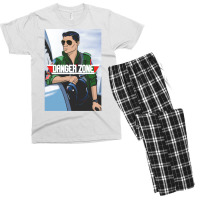 Danger Zone   White Men's T-shirt Pajama Set | Artistshot