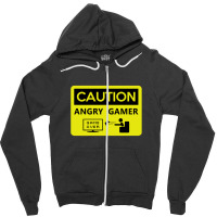 Game Over Caution Angry Gamer Zipper Hoodie | Artistshot