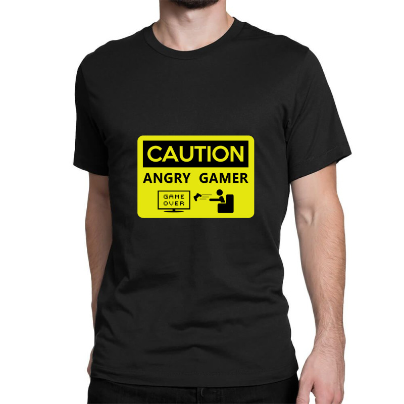 Game Over Caution Angry Gamer Classic T-shirt by OraliaGilmore | Artistshot