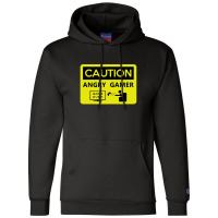 Game Over Caution Angry Gamer Champion Hoodie | Artistshot