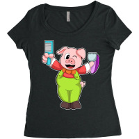 Pig With Comb Razor Boy Women's Triblend Scoop T-shirt | Artistshot