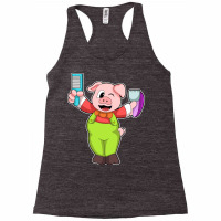 Pig With Comb Razor Boy Racerback Tank | Artistshot