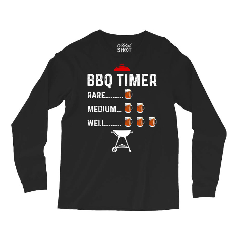 Grill Barbecue Bbq Season Meat Grillmaster Gift Su Long Sleeve Shirts by strosesimonsf | Artistshot