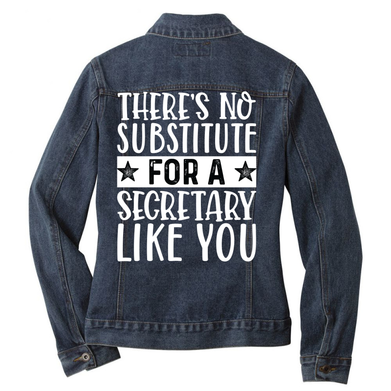 Theres No Substitue For A Secretary Like You Hippi Ladies Denim Jacket by cozubfitonoo | Artistshot