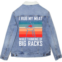 Grill Barbecue Bbq Season Meat Grillmaster Gift Su Unisex Sherpa-lined Denim Jacket | Artistshot