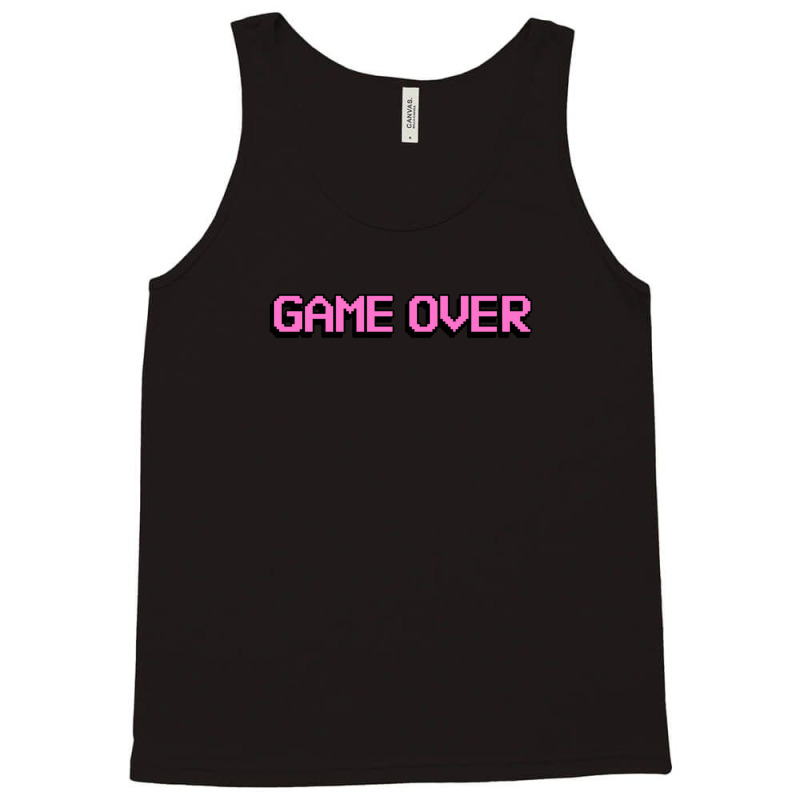 Game Over Video Game - Light Pink Text 1 Tank Top | Artistshot