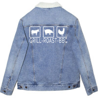 Grill Beef Roast Pork Bbq Chicken Perfect Barbecue Unisex Sherpa-lined Denim Jacket | Artistshot