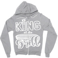 King Of The Grill Bbq Grilling Outdoor Cooking Quo Zipper Hoodie | Artistshot