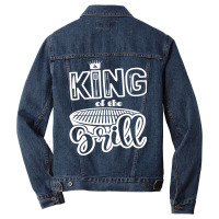 King Of The Grill Bbq Grilling Outdoor Cooking Quo Men Denim Jacket | Artistshot