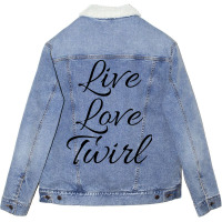 Live Love Twirl 80s Unisex Sherpa-lined Denim Jacket | Artistshot