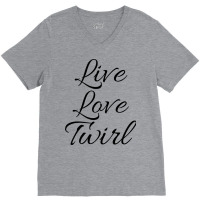 Live Love Twirl 80s V-neck Tee | Artistshot