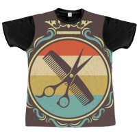 Vintage Retro Hairdresser Hairstylist Barber Music Graphic T-shirt | Artistshot