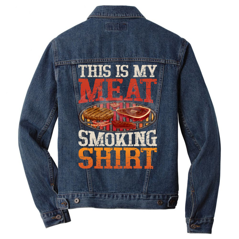 Meat Smoking Quote Men Denim Jacket by strosesimonsf | Artistshot