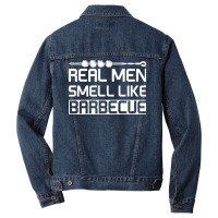 Real Men Smell Like Barbecue Aesthetic Men Denim Jacket | Artistshot